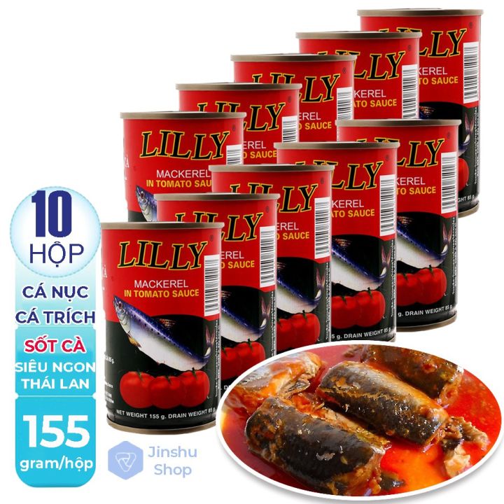 [ RẺ VÔ ĐỊCH - ĐẬM ĐÀ VỊ THÁI ] Combo 10 Hộp (mỗi hộp 155gr) Cá nục, cá ...