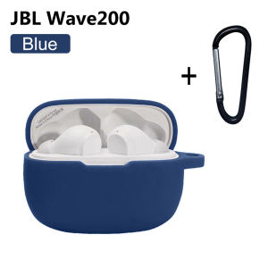 Soft TPU Bluetooth Wireless Earphone Protective Skin Case for JBL WAVE 100 200 TWS True Wireless Earphone Case Solid Color Silicone Protect Case Shockproof Case Cover for JBLWAVE 200 TWS