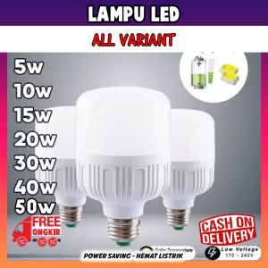 Lampu led jumbo T-BULB 50W 40W 30W 20W 15W 10W 5watt dst hemat energi murah super terang irit fitting E27 bohlam