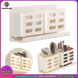 Vodool Aluminum Toothbrush Holder Wear Resist Wall-Mounted Hanging Bracket Electric Shaver Storage Rack Comb Brush Hair Dryer Organizer