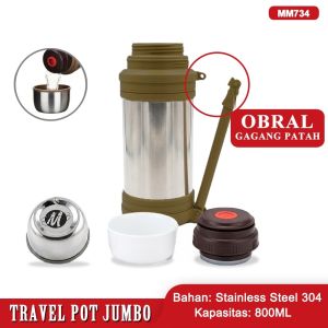 Botol Thermos Stainless Tebal Tumbler Termos 304 Botol Jumbo Sport Travel Vacuum Panas Dingin