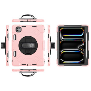 Case Armor For iPad Pro 13 inch M4 2024 TD0202 TRIPLEDI Hard Cover Shoulder Strap Casing Silicone Bumper Kickstand TPU Stylus Pen Slot Full Protection Heavy Duty Rugged A2925 A2926 A3007