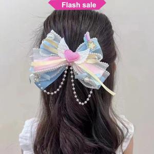 SHENHAO2🎀 Thời trang công chúa Bow kẹp tóc barrettes trẻ em phụ kiện tóc dễ thương ngọt ngào Cô Gái Tóc headdress