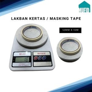 Masking Tape Lakban Kertas Tape 12mm 24mm 48mm x 10 meter