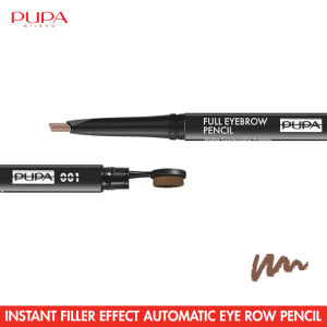 Pupa Milano Full Eyebrow Pencil Instant Filler Effect Automatic Eye Brow Pencil Shades: 01 Blonde 02 Brown 03 Dark Brown 04 Extra Dark