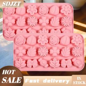 SDJZT 18 khoang 3D Silicone khuôn cung lá Jelly Ice Pudding xà phòng khuôn fondant sô cô la bánh trang trí Baking công cụ