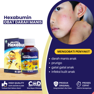 Obat Darah Manis Anak Penghilang Darah Manis Obat Prurigo Obat Gatal - Gatal Anak Obat Luka Bernanah Obat Gatal Kulit Darah Manis Obat Luka Bernanah Obat Koreng Gatal Infeksi Kulit Anak - Walatra Hexabumin