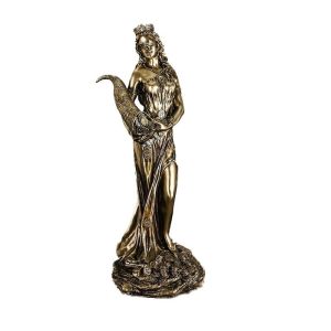 [Divine Fortune Aura] Greek Wealth Goddess Figurine-Your Prosperity Beacon Inviting Luck Prosperity Enchanted Art Piece/ Wealth Fortune Ornaments Home Office Decoration