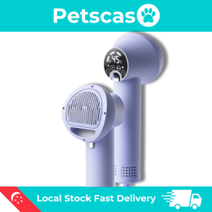 Petscaso 2-in-1 Pet Comber & Dryer - Quick Dry Gentle Temperature One-Click Hair Removal