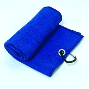 30x50cm Dual Fold Premium Lightweight Microfiber Fabric Waffle Pattern Golf Towel