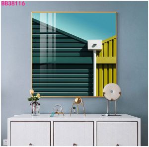 Himalaya Painting 40cmx40cm Abstract Design Frameless Waterproof Sintraboard Decorative Wall No Light