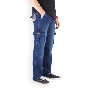 Celana Jeans Cargo Pria Panjang Celana PDL/Gunung Bahan Denim Pria Terbaru