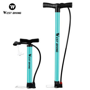 WEST BIKING Bike Pump 120/160 PSI Steel Turquoise Cycling Pump Air Inflator Schrader & Presta Valve Bike Accessories Road MTB Bike Tire Bicycle Air Pump