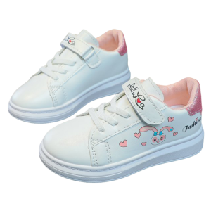 【พร้อมส่งจากกรุงเทพ】🚀📣รองเท้าเด็กผู้หญิง ลายการ์ตูน เนื้อPU กันน้ำ ใส่สบาย ระบายอากาศดี อายุ 6-12 ปี