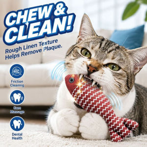 🐟 Catnip Linen Fish Toy for Cats / Durable Bite Resistant / Interactive Play / Realistic Simulation / Self-Entertainment / Relaxation / Fun Catnip Linen Fish for Self-Entertainment and Relief / Biting Catnip Simulation Fish