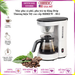 Máy pha cà phê pha trà tự động Drip thương hiệu Mỹ HiBREW H12 - Công suất 700W - Dung tích 750ml - Hàng nhập khẩu