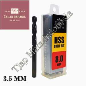 Mata bor besi 35mm HSS Tjap Mata Drill bits 3.5 MM Cap Mata hss