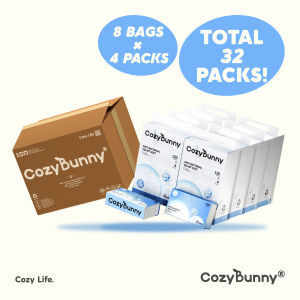 TOTAL of 32 Packs! CozyBunny Velvet Soft Anti-bacterial Facial Tissues (Homely) 4 Ply 120 Sheets/pack (32 Packs) Carton DEAL!