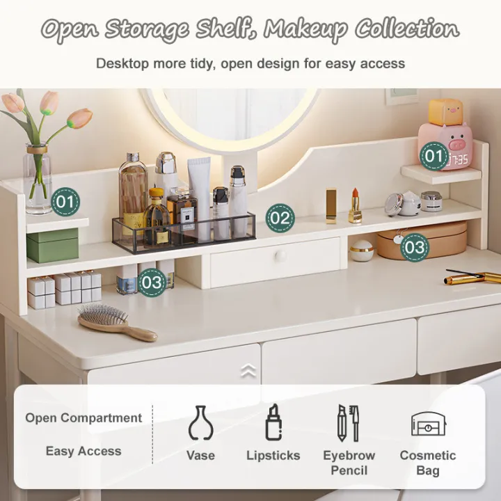 SKPLUS%2060cm%20Bedroom%20Dressing%20Table%20Aesthetic%20Vanity%20Makeup%20Desk%20With%20Round%20Mirror%20LED%20Light%20Drawer%20-%20Fulfilled%20by%20SKPLUS%20-%20Image%202