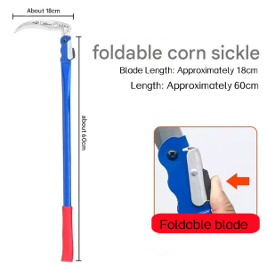 Agricultural Sickle Folding Sickle Mowing Knife Folding Sickle Spare Cutting Knife Garden Tool