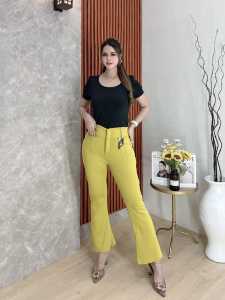 Celana Cutbray Scuba Premium Saku Paspol Depan