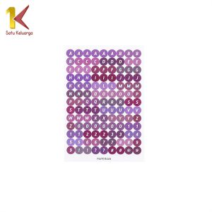 Satu Keluarga Stiker Alphabet Huruf Angka Deco Aesthetic C1121 Sticker DIY Scrapbook Planner Diary