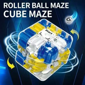 3D Maze Magic Cube Puzzle Toy - Rolling Ball Labyrinth Stress Reliever for Kids