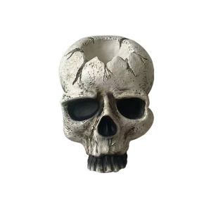 MAOMEI HOUSE Gothic Giá nến đầu lâu Halloween Gắn tường Đáng sợ Chân nến đầu lâu Độc đáo Nhựa Đèn tường đầu lâu Nhà