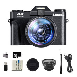 【รับประกัน 3 ปี】กล้องสไตล์ใหม่  กล้องถ่ายรูป 4.8K กล้อง  camera ใช้ wifi (รับประการ 5 ปี + การ์ดหน่วยความจำ 32G + แถมเลนส์ 52 มม x2)