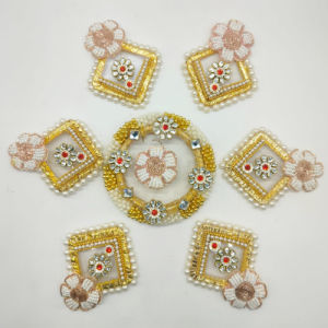 Traditional Handmade Reusable Shubh Labh Hanging and Tea Light Candle Holder | Diwali Gifts | Pooja & Festive Decor (Size - 40 Inches | Pack of 1 Set)