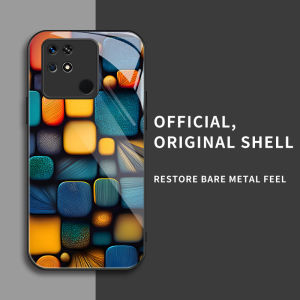 สำหรับ Xiaomi Redmi 10C เคสศัพท์ป้องกันการตกที่มีสี่เหลี่ยมเล็กๆ สีสันสดใส บุคลิกภาพทันสมัย