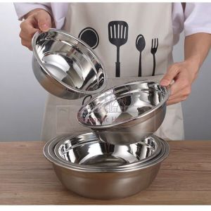 Mangkuk Keluli Tahan Karat SUS304/ SUS304 Stainless Steel Bowl