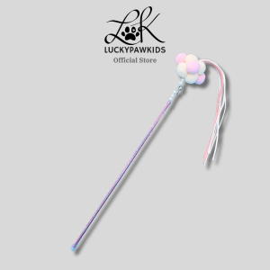 Cat Toy / CAT TEASER PLAY STICK / BELL / DANGLING FEATHER ROD / 40CM