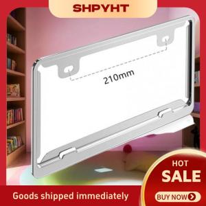 SHPYHT✨ 1 2PCS License Plate Frame Stainless Steel Car License Plate Cover Car Accessory For Japanese Standard License Plate