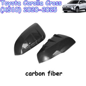 Toyota Corolla Cross 2020-2025 Side Mirror Cover Exterior Car Accessories Glossy Black Carbon