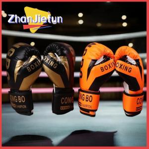 zhanjietun Kids 6oz Professional Boxing Training Sparring Gloves PU Leather Kids Breathable Muay Thai Punching Karate Training Gloves
