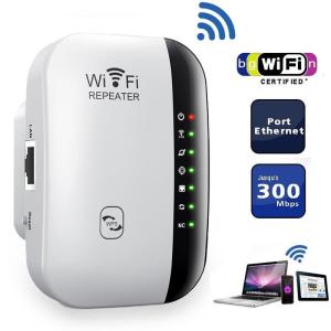 【จัดส่งในประเทศไทยตลอด 24 ชั่วโมง】WiFi Repeater 300Mbps เครือข่ายไร้สาย Wifi Extender เราเตอร์บูสเตอร์ 2-4 กรัม ตัวขยายสัญญาณไวไฟ
