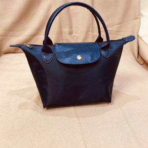 French New Small Short Handle Nylon Dumpling Bag Women Large Capacity Foldable Handbag Fashion Lightweight Waterproof Mommy Tote Bag