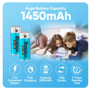 Alcatroz Renergii Li-Ion Rechargeable Battery AAA AA Type C Battery Charging Reusable Large Capacity Long Lasting Quick Charge Fast Charge