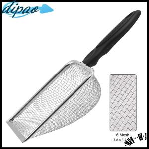 【dipao】 Pet Cleaning Tools Stainless Steel Feces Shovel Net Cat Litter Shovel Reptiles Lizard Sand Shovel Mesh Screen Fecal Spoon