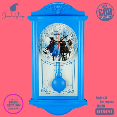 Jam Dinding Pendulum Karakteranak Biru Merah Pink Esa 465 Dekorasi Dinding Step Movement Besar