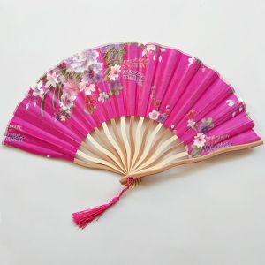 ESFDGL Colorful Elegant Personalized Japanese Style Handmade Summer Gift Fan Crafts Home Decoration Dance Hand Fan Folding Fan
