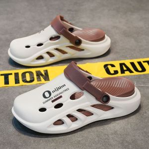 Summer Men & Womens Multi-Purpose Slides & Clogs Combo Anti-Slip Thick Sole Comfy EVA Breathable Slippers Sandals for Outdoor