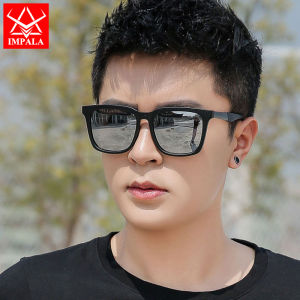 IMPALA Fashion Sunglasses for Men Women Driving Fishing Eyewear UV Protection HD Lens Square Frame Sun Glasses QT1612W