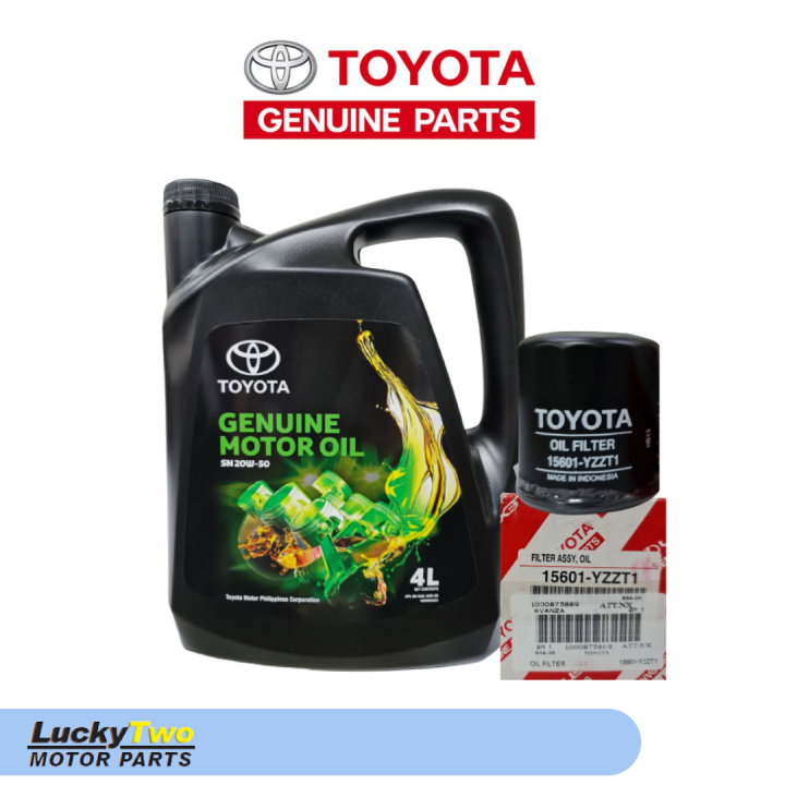 Toyota Genuine Motor Oil 20W-50 for Gasoline Engine with Oil Filter ...