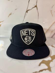 Topi Brooklyn Nets Mitchell & Ness Black Snapback