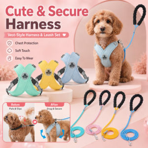 Vest Dog Harness No Pull Reflective Adjustable Dog Walking Vest with Handle Comfortable Breathable Mesh Pet Harness Easy Control Safety Vest