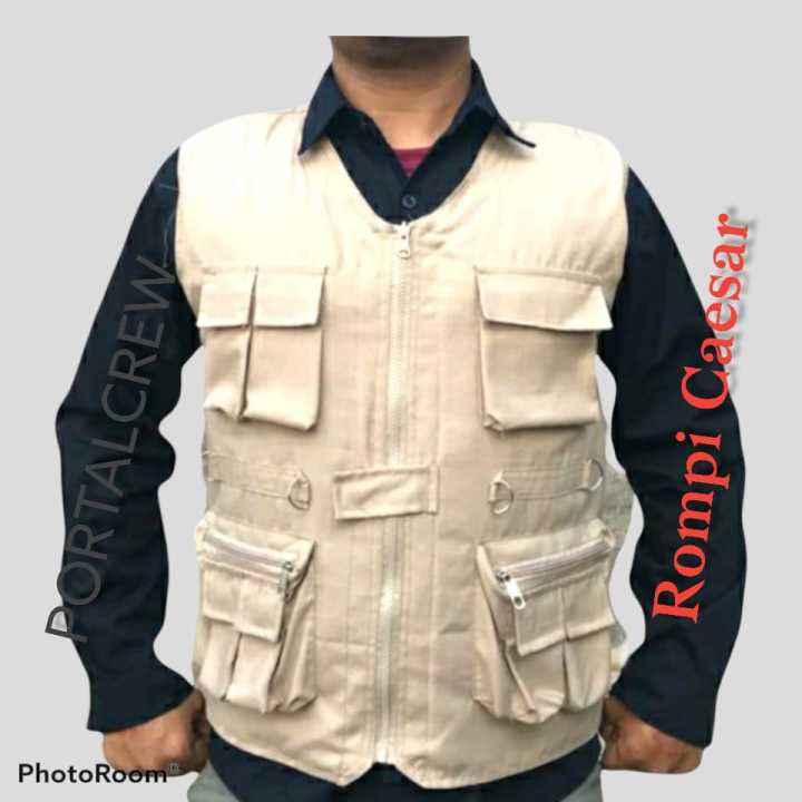 rompi lapangan kerja / rompi pria / rompi motor | Lazada Indonesia