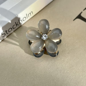 Jepit Rambut Elegan Model Bunga Daisy Aksen Kristal Rhinestone untuk Aksesoris Rambut HMM002