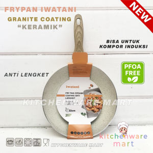 Frypan Granite Iwatani Keramik Fry pan marble Stone Pfoa Free
